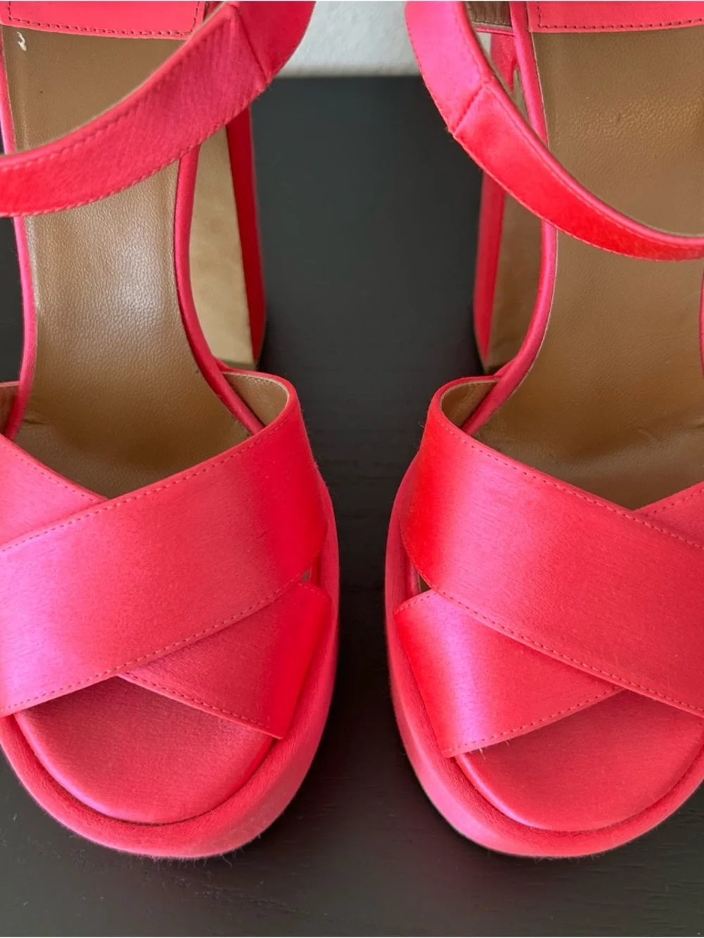 Laurence Dacade x LoveShackFancy Platform Sandal Pink Satin